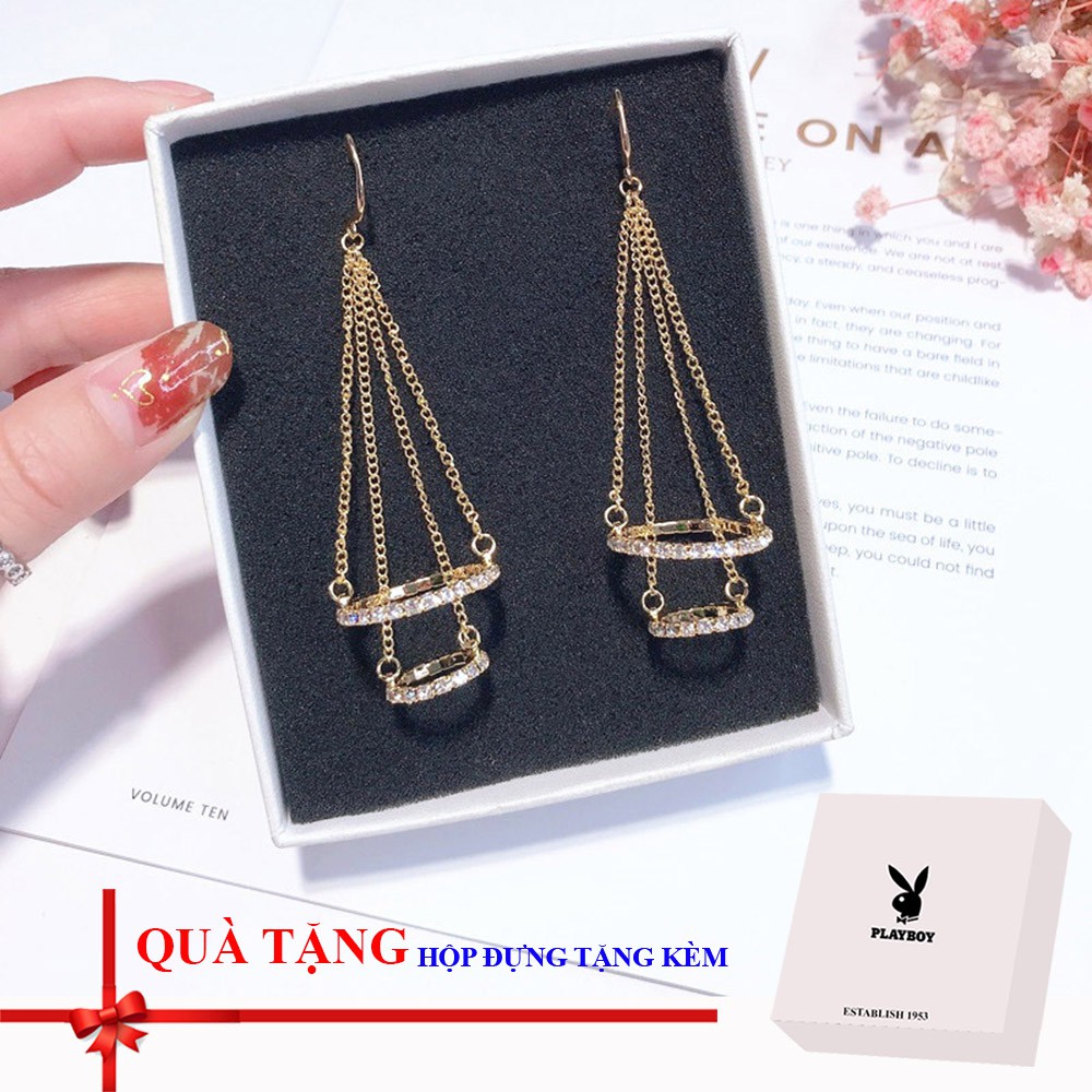 Bông tai / khuyên tai thời trang có hộp tặng kèm