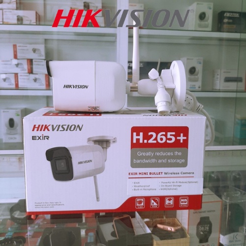Camera Wifi ngoài trời Hikvision DS-2CD2021G1-IDW1 Full HD, Camera tích hợp mic thu âm. Hàng chính hãng