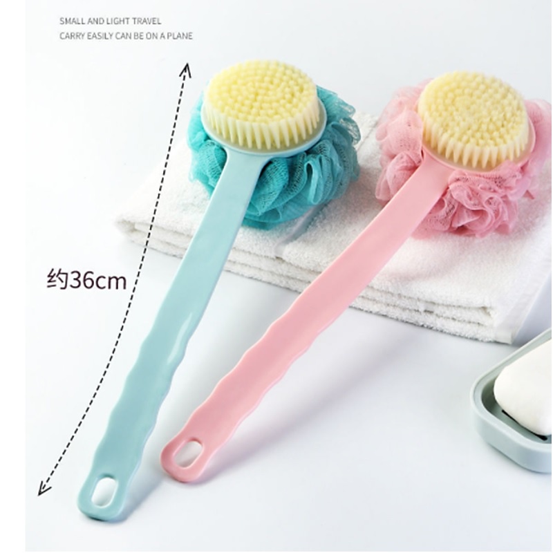 Bàn chải tắm chà lưng tẩy tế bào chết có tay cầm