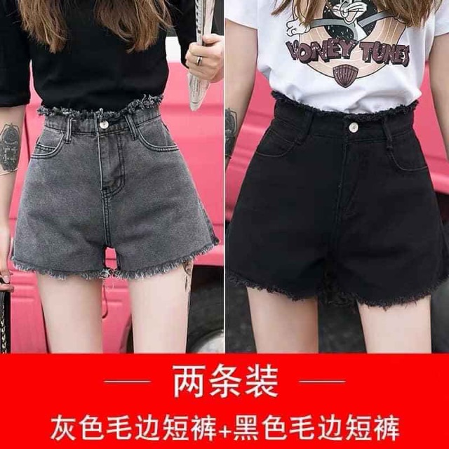 Quần short jean rách QC