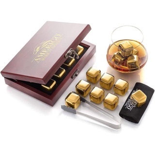 BỘ ĐÁ LẠNH VĨNH CỬU CAO CẤP  AMERIGO Germany - phiên bản Gold - Hộp gỗ SANG CHẢNH