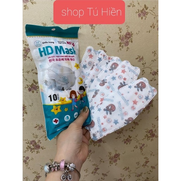 10 chiếc Khẩu Trang KF94 Hàn Quốc Trẻ Em (4-12 tuổi)