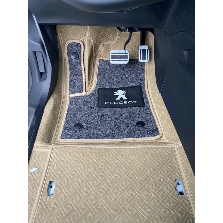 Thảm bọc sàn 360 da cao cấp cho xe Peugeot 3008, bọc kín 100% sàn xe, không mùi chống thấm nước tuyệt đối