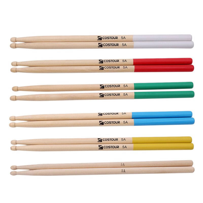 Colorful Maple Wood Drum Sticks Professional Music Band Drumsticks