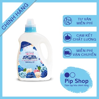 Nước giặt xả 2 trong 1 hương hoa hồng Arota Hàn Quốc - Làm mềm vải, kháng khuẩn, đậm đặc - Can 3 lít