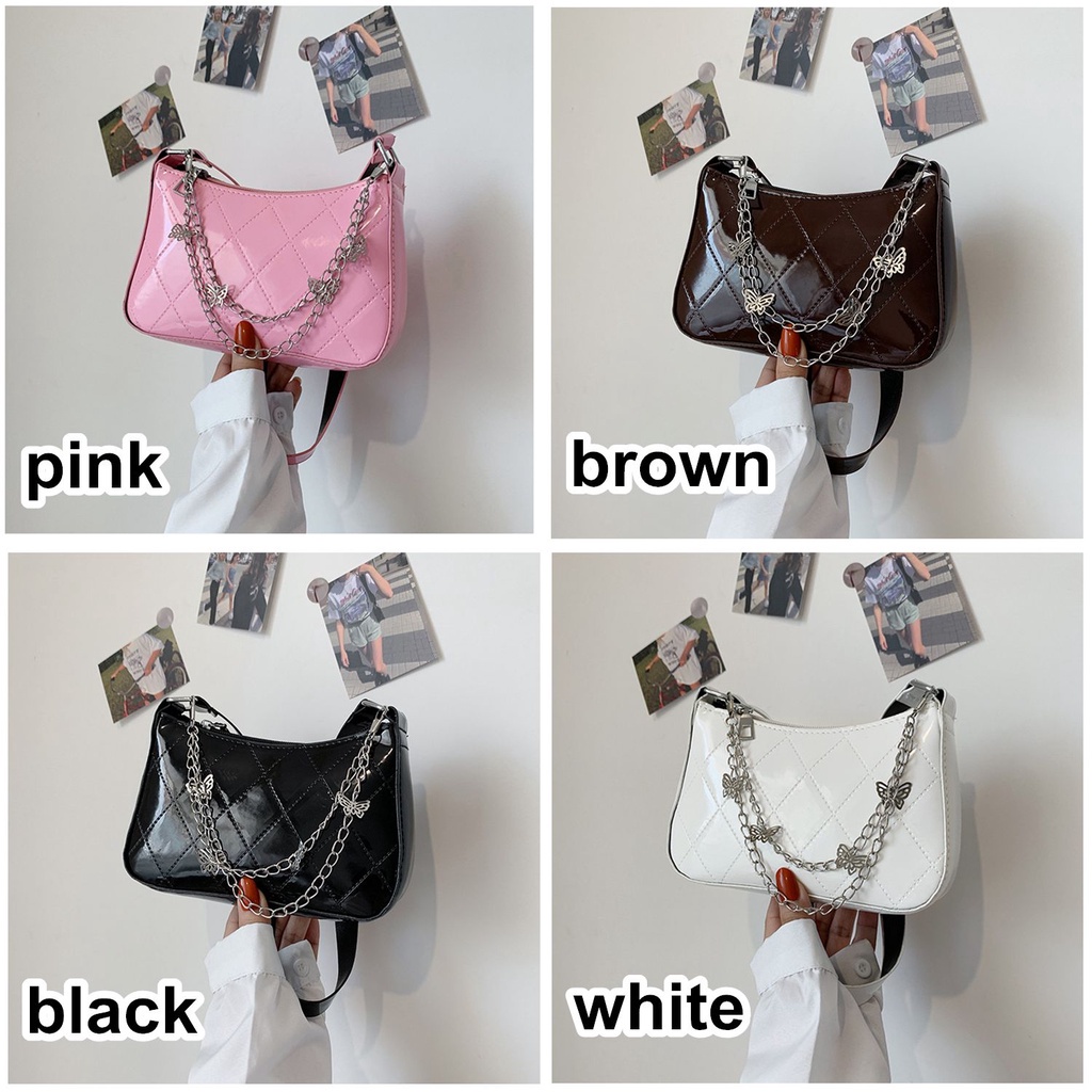 Túi xách nữ da cá sấu màu trơn phong cách cổ điển nhiều màu sắc