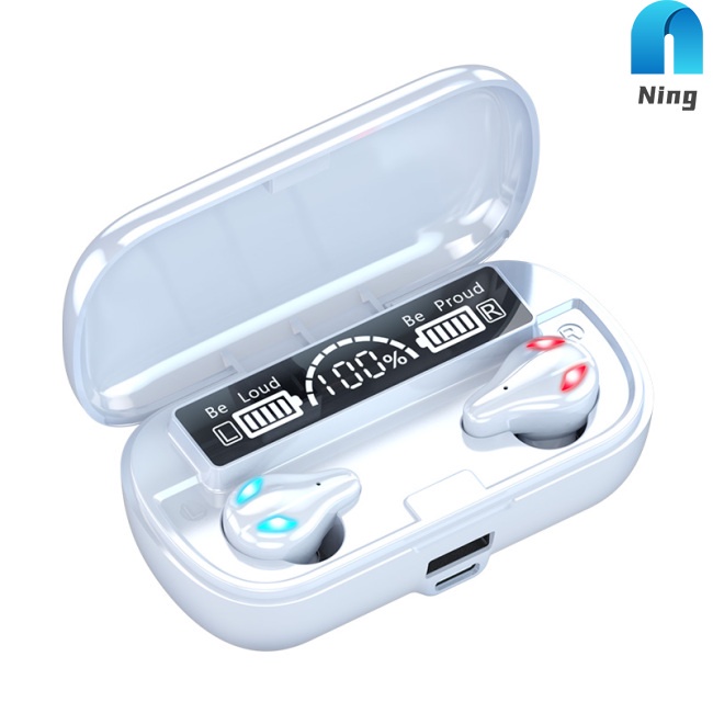 Tai Nghe Nhét Tai Không Dây Chơi Game Ning X9 Tws Mini Giảm Tiếng Ồn Kèm Hộp Sạc Tiện Dụng