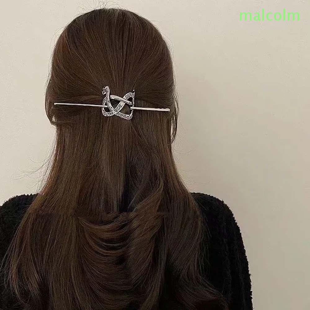Trâm Cài Tóc Hình Rắn Bằng Hợp Kim Đơn Giản Nhiều Màu Sắc Dành Cho Nữ