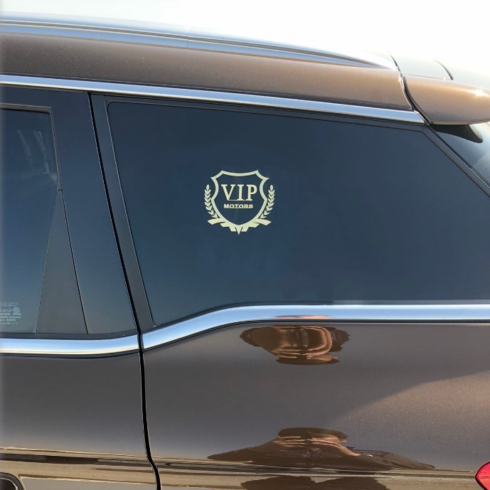 Ten dán logo bông lúa - Decal huy hiệu VIP bông lúa - Miếng dán trang trí xe hơi, xe máy