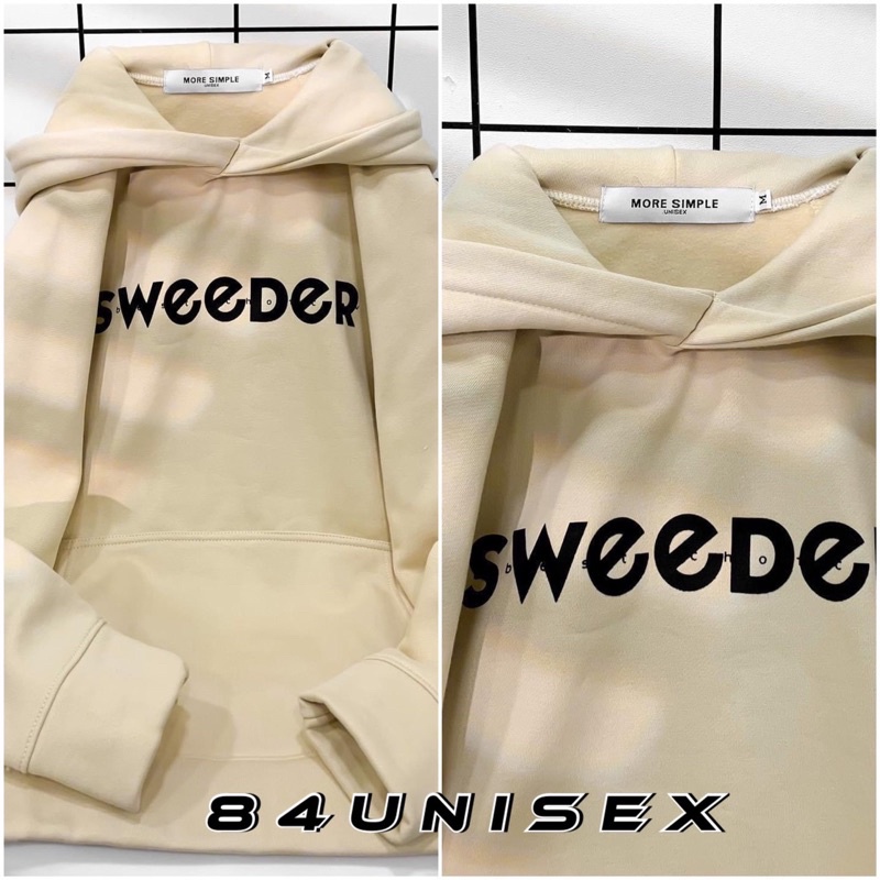 Áo Khoác Hoodie Form Rộng Phối chữ in cao su nổi WED Vải Nỉ Bông - 84unisex