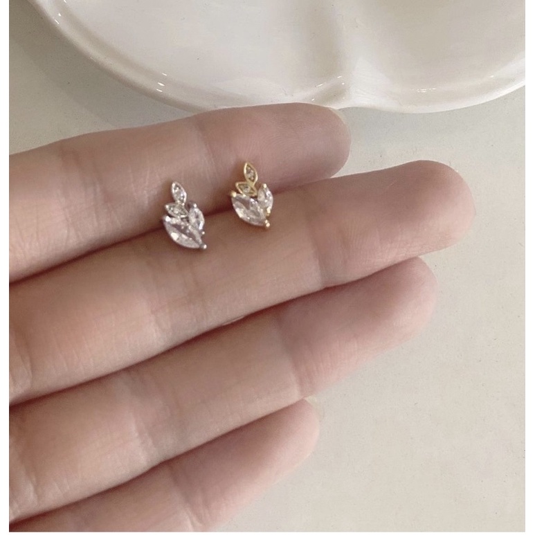 1 CHIẾC Bông tai THÉP Y tế đính đá