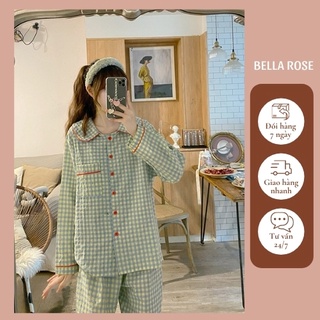 Bộ đồ mặc nhà nữ mùa đông đẹp, đồ bộ pijama nữ cao cấp dễ thương phong cách hàn quốc Bella Rose QL8