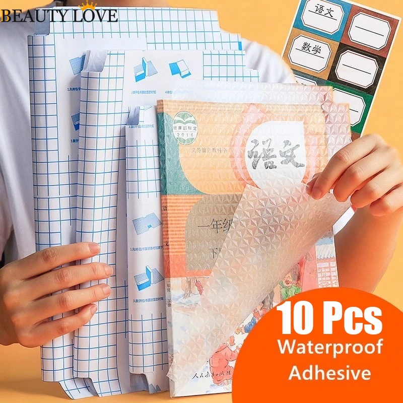 Set 10 Vỏ Bọc Sách Dày Dặn Trong Suốt Chống Nước