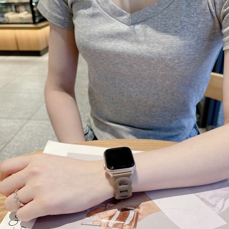 Dây Đeo Bằng Da Cho Đồng Hồ Thông Minh Apple watch 44mm 40mm 45mm 41mm 42mm 38mm series 3 4 5 6 SE 7