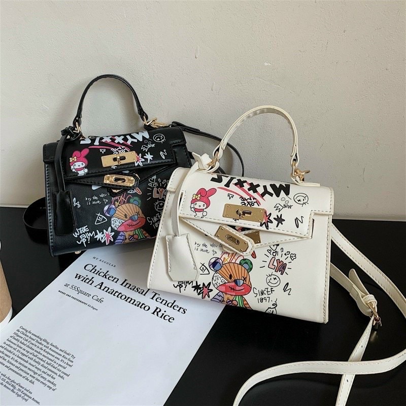 Túi Xách Nữ Đeo Chéo Hoạ Tiết Gấu, Túi Nữ Đeo Vai Dễ Thương