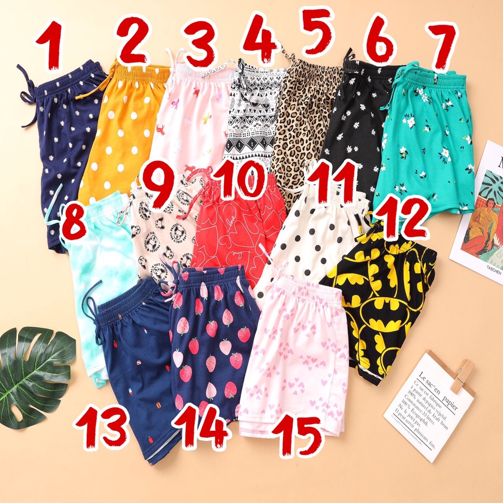 Combo Quần Đùi Nữ Không Túi Chất Cotton 100% Mềm Mịn Co Giãn Tốt Họa Tiết Đa Dạng Màu Sắc, Mặc Ở Nhà, Đi Bơi, Du Lịch