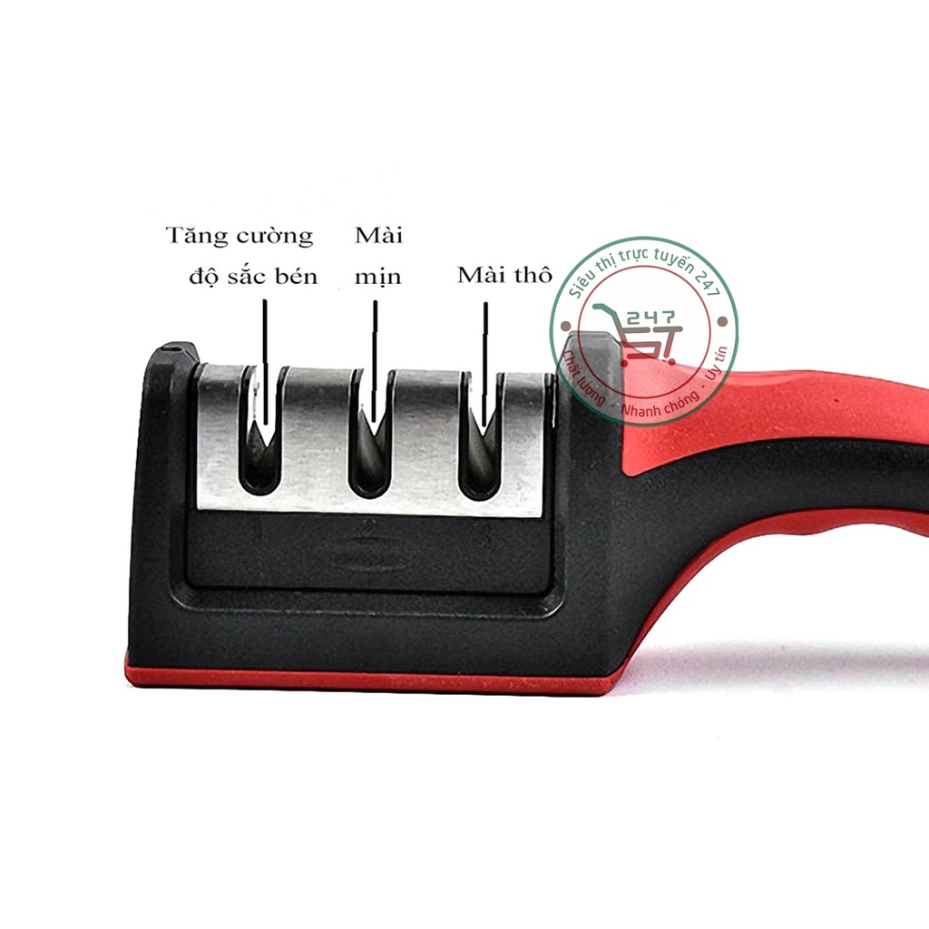 Đá mài dao 2 mặt có tay cầm Dụng cụ mài dao kéo tiện lợi trong gia đình