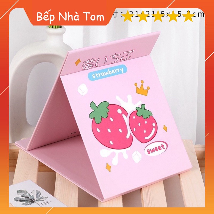 [HOT] Gương Giấy Gấp Gọn, Để Bàn Trang Điểm, Kiếng Soi Gập Xếp Gọn Size 13x18cm