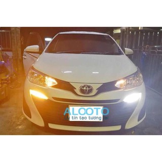 Đèn led calang vios 2019 2020 bản E, có 2 chế độ led và xinhan- bộ 2 đèn kèm dây giắc