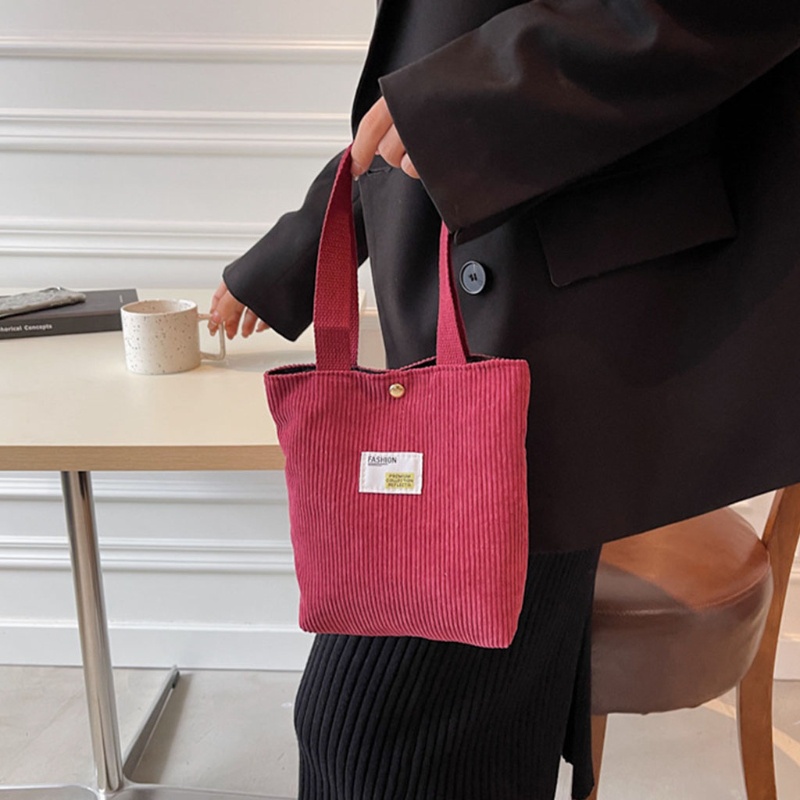 Youyo Túi Tote Nhung Kẻ Tái Sử Dụng Nhiều Lần Sắp Xếp Gọn Gàng Cho Nữ