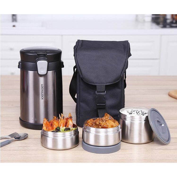 Bộ hộp cơm giữ nhiệt Easy Take Lunch Box Lock&Lock LHC8034