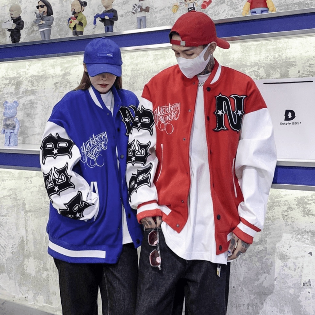 Áo Khoác Bomber Unisex Chữ N Chất Nỉ Mềm Mịn Phong Cách Bóng Chày Form Rộng Che Nắng Tốt Mặc Đẹp Thoải Mái NEW UNISEX