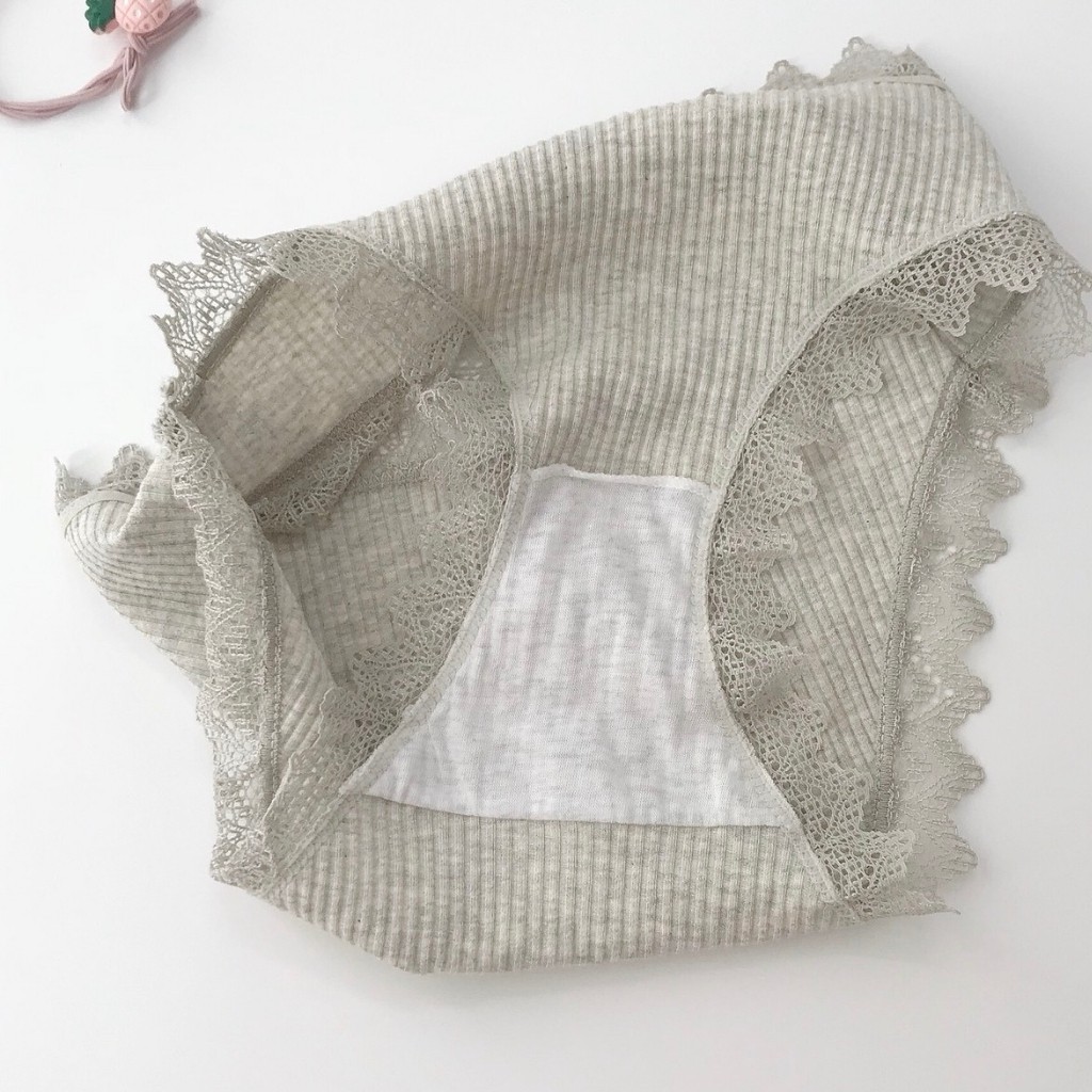 Quần Lót Nữ Cotton Kháng Khuẩn Gân Tăm Viền Ren Nữ Tính RENEE Store - QL10 | BigBuy360 - bigbuy360.vn