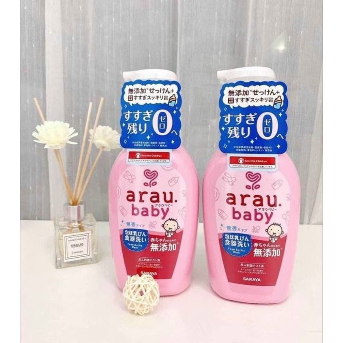 Mẫu mới - Nước rửa bình sữa ARAU dạng chai (500ml) hoặc túi (450ml)