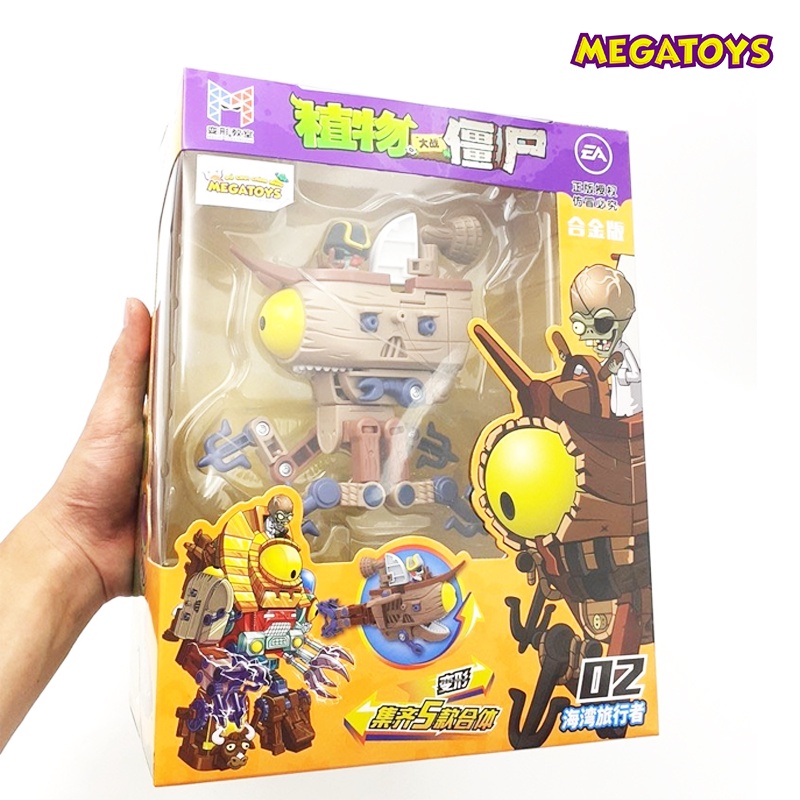 Đồ Chơi Sưu Tầm 5 Zombot Plants Vs Zombies 1 Biến Hình XINLEXIN - Ghép Thành Boss Khổng Lồ