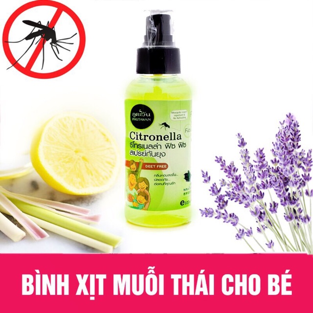 Xịt xả đuổi muỗi Thái Lan( SẴN SLL)