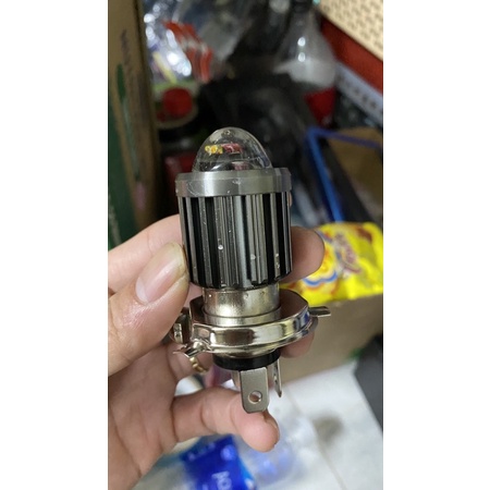 Đèn led bi cầu BMA V1 chân H4 sáng full trắng và 2 màu