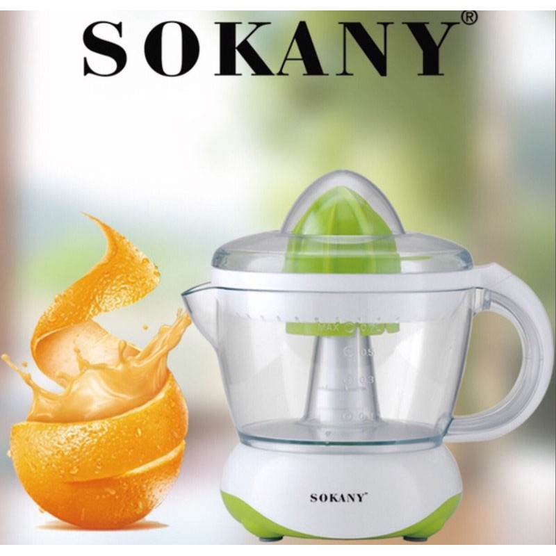 Máy vắt cam Sokany601D dung tích 700ml, công suất 40W màu xanh