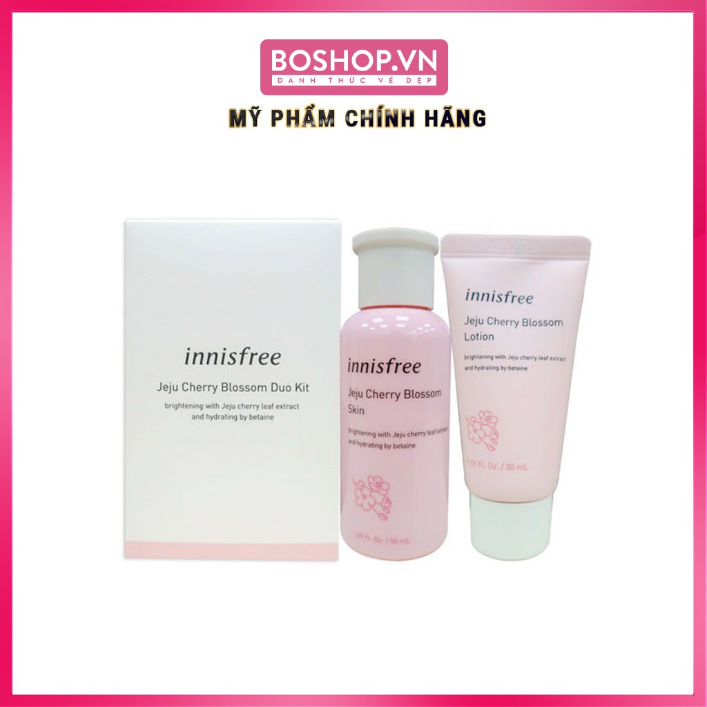 Bộ Dưỡng Da Hoa Anh Đào Innisfree Jeju Cherry Blossom Duo Kit 2 Món