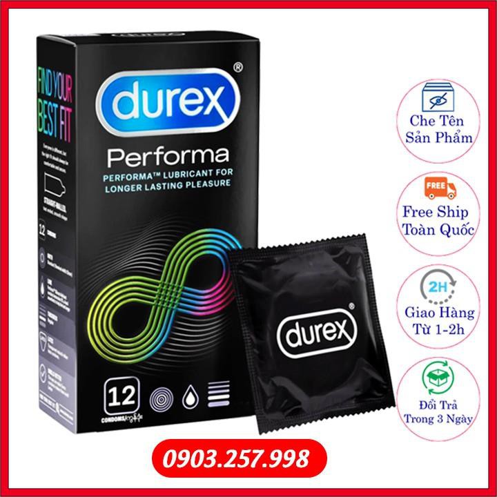 Bao Cao Su Durex Performa(Free Ship) Hàng Chính Hãng, Hộp 12 bao, Chống Xuất Tính Sớm, Kéo Dài Quan Hệ