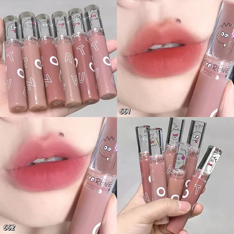 Son kem TOORUNE Vegetable Head New Bright Hydro Foggy Lip Glaze mềm mướt căng mọng TRUN04