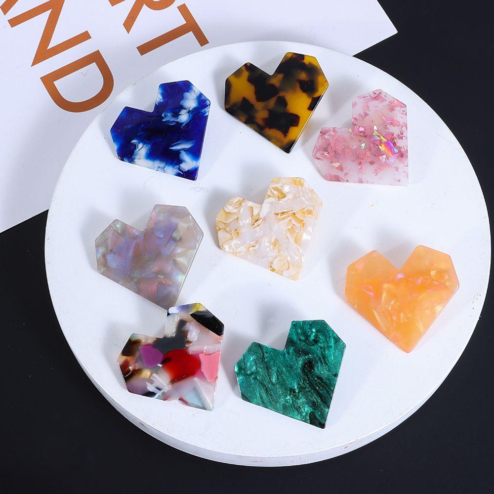 Kẹp Tóc Hình Trái Tim Bằng Acrylic Dành Cho Nữ