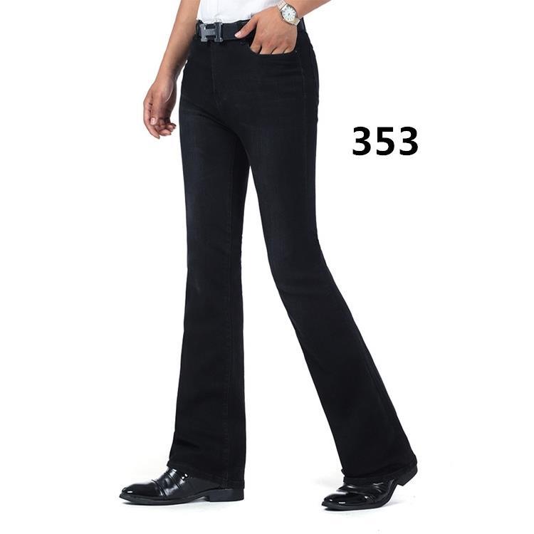 Quần Jeans Dài Ống Loe Lưng Cao Co Giãn Thời Trang Thu Đông Hàn Quốc Mới Cho Nam