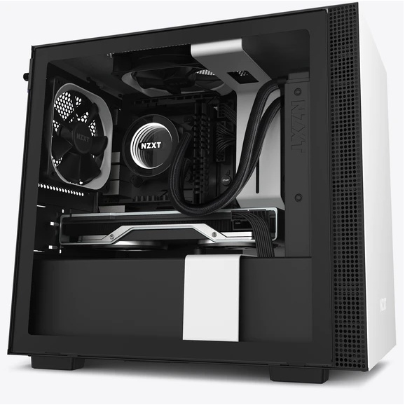 Vỏ Case Máy Tính NZXT H210 Màu Trắng Đen