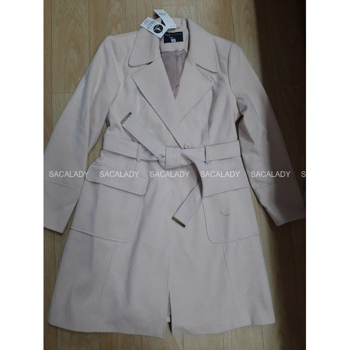 Áo Khoác Dạ DOROTHYPERKINS Hồng Nude 2 Lớp Có Dây Thắt - 2612