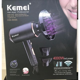 Máy Sấy Tóc Tạo Kiểu 2 Chế Độ Nóng/ Lạnh Kemei KM-8896