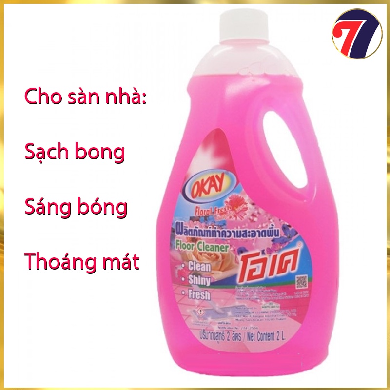 Lau sàn OKAY 2lit  thái lan sả hương hoa
