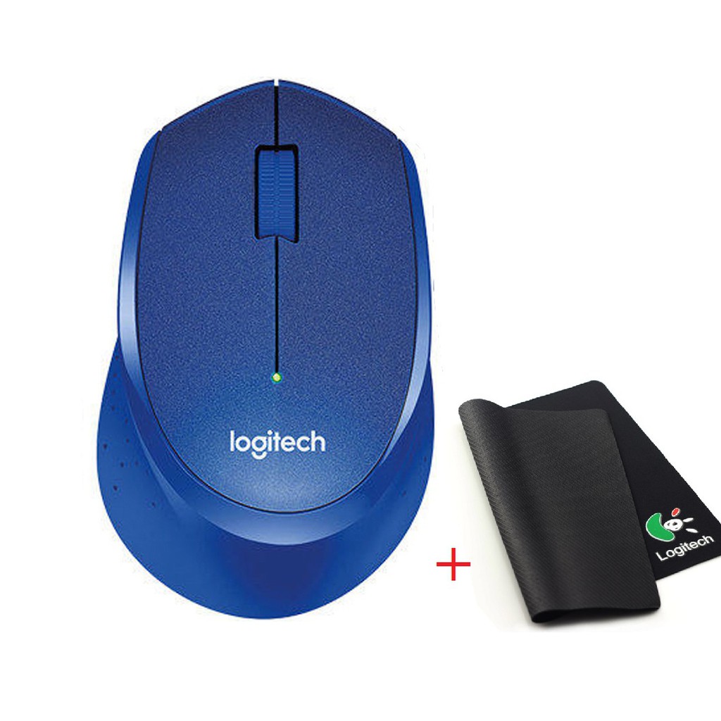 Màu Xanh | chuột không dây logitech m330 không tiếng ồn (tặng bàn di chuột cao cấp)