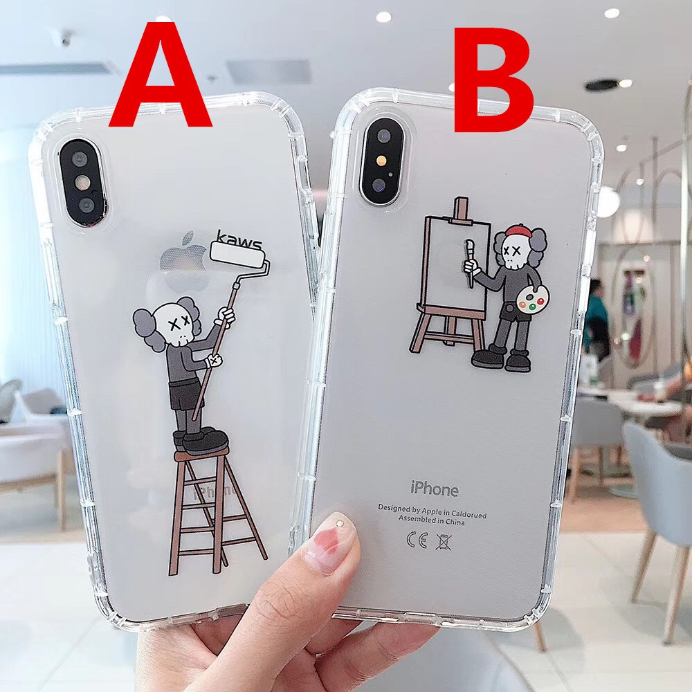 Ốp điện thoại nhựa mềm trong suốt chống sốc in hình KAWS cho Iphone 11 11Pro Max X XR XSmax 6 6s 7 8Plus | BigBuy360 - bigbuy360.vn