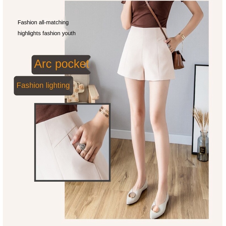 Quần Short Voan Lưng Cao Ống Rộng Thời Trang Mùa Hè Mới Cho Nữ