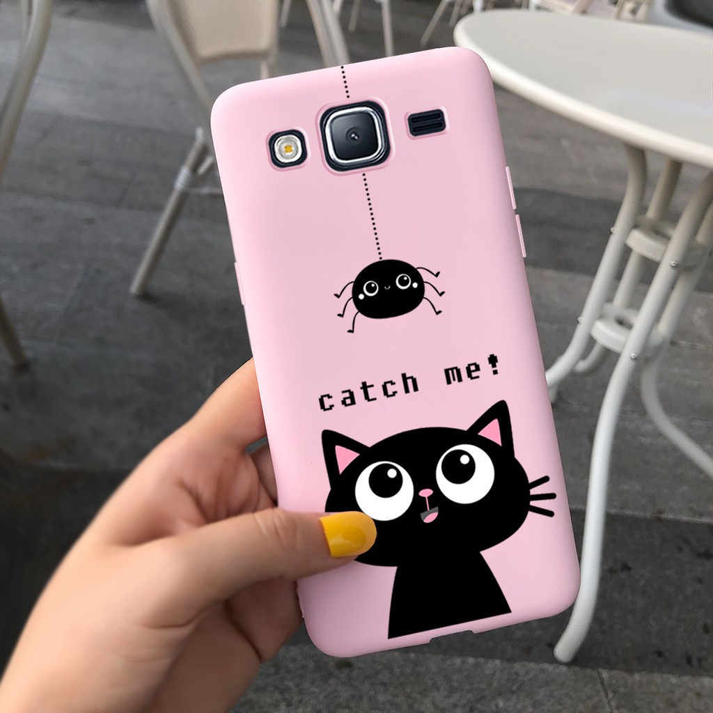 Samsung J7 Core Nxt Neo J7 J5 2015 J5 2017 Casing Soft TPU Cover For J701F J701M J500F J530F Cute Cat Candy Printed Phone case