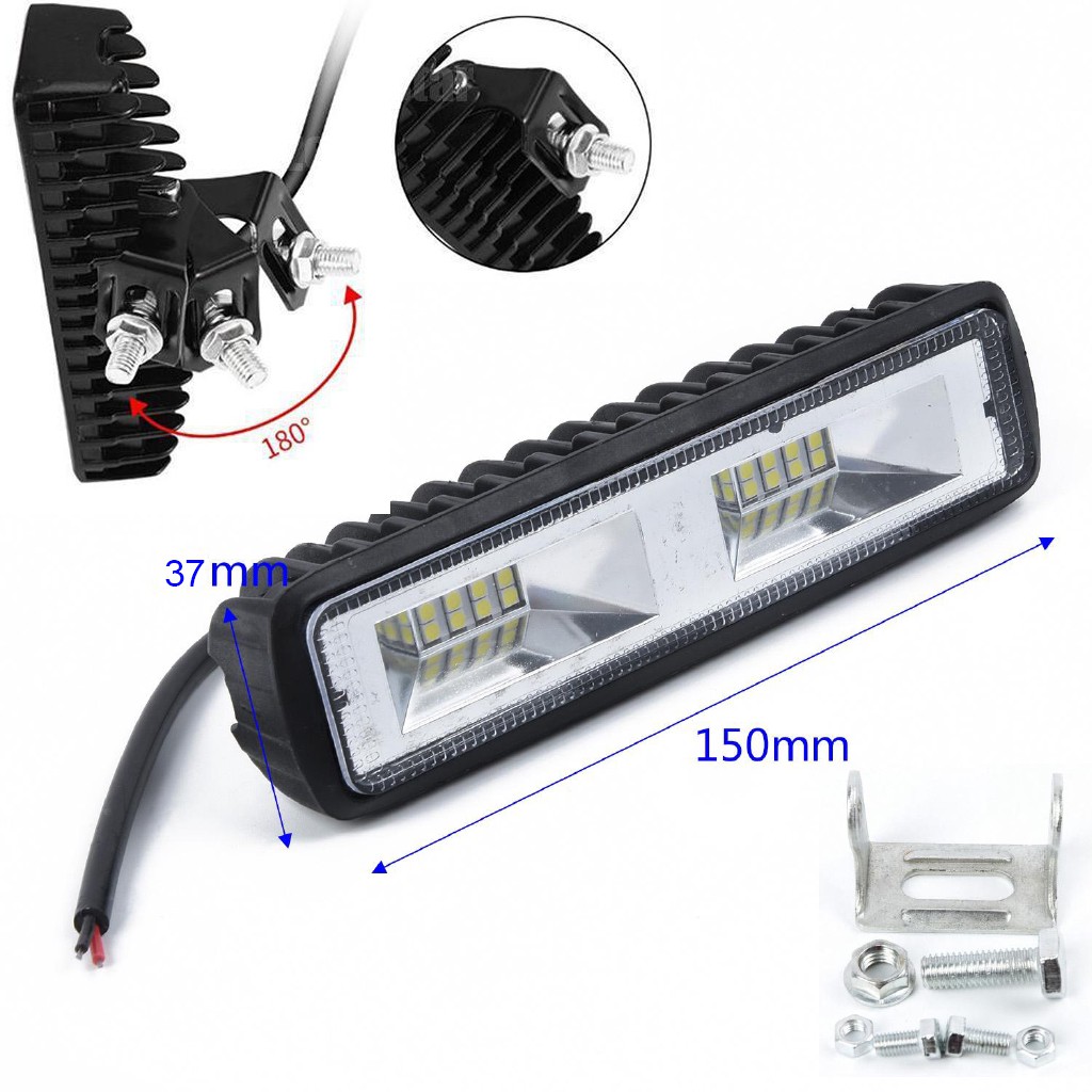 Đèn LED 16 bóng 6000K 12V-24V 48W thiết kế siêu sáng dùng cho xe hơi | BigBuy360 - bigbuy360.vn