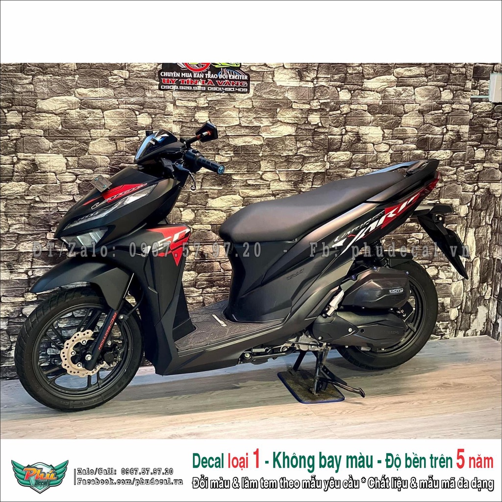 Tem rời Vario đen nhám (2)