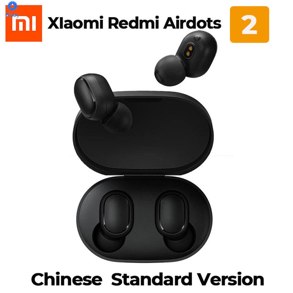 Redmi Airdots 2 Tws Bluetooth Bass Bt 5.0 Eeadphones Có Mic Tai Nghe Tai Nghe Nhét Tai Ai Điều Khiển 【Bluey】