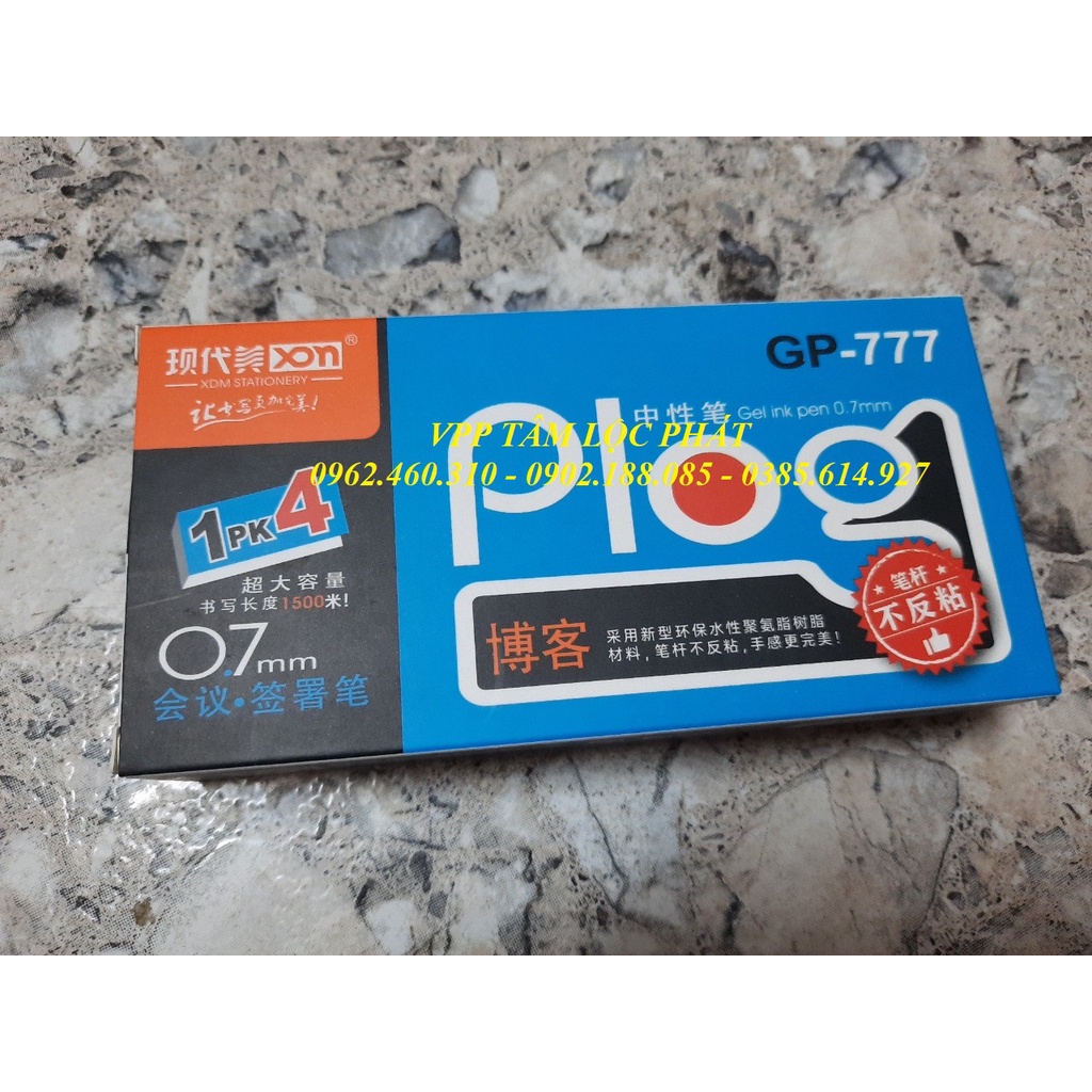 Hộp 12 Bút bi nước GP777 nét 0.7mm, HÀNG LOẠI 1