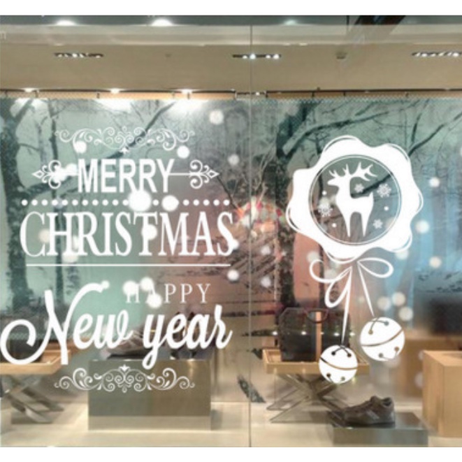 Decal Hít Tĩnh Điện 2 Mặt Trang Trí Noel - Noel trắng nhiều mẫu dễ thương | BigBuy360 - bigbuy360.vn